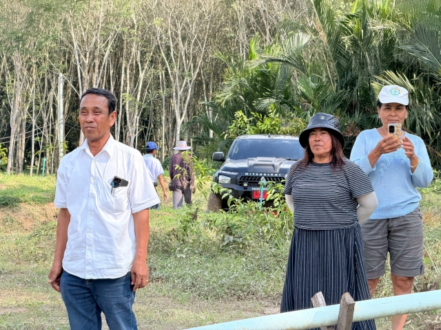 ลงพื้นที่ตรวจสอบข้อพิพาทการบุกรุกที่ดินสาธารณะ หมู่ที่ 5 ตำบลที่วัง อำเภอทุ่งสง จังหวัดนครศรีธรรมราช 