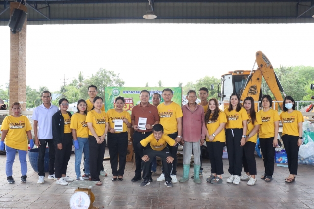 ภาพบรรยากาศการเปิดรับสมาชิกธนาคารขยะชุมชนตำบลที่วัง ครั้งที่ 4 ณ อาคารโดม สำนักงานเทศบาลตำบลที่วัง