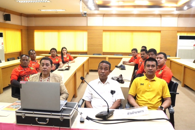 การประชุมฝึกซ้อมแผนป้องกันและแก้ไขปัญหาอุทกภัย วาตภัย และดินถล่มแบบบูรณาการ ประจำปีงบประมาณ 2568