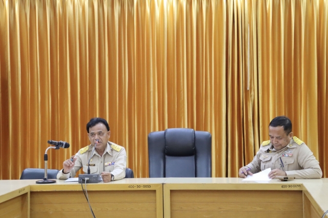 การประชุมงานป้องกันและบรรเทาสาธารณภัย เทศบาลตำบลที่วัง 